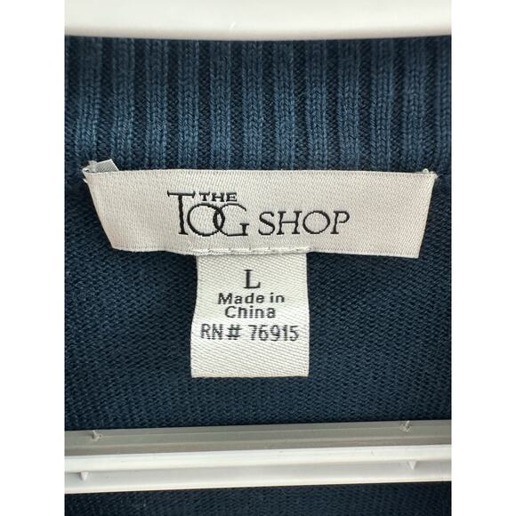 The Tog Shop Womens Sweater Size Large Teal Fair Isle Long Sleeve Knit NWTs - Picture 4 of 13